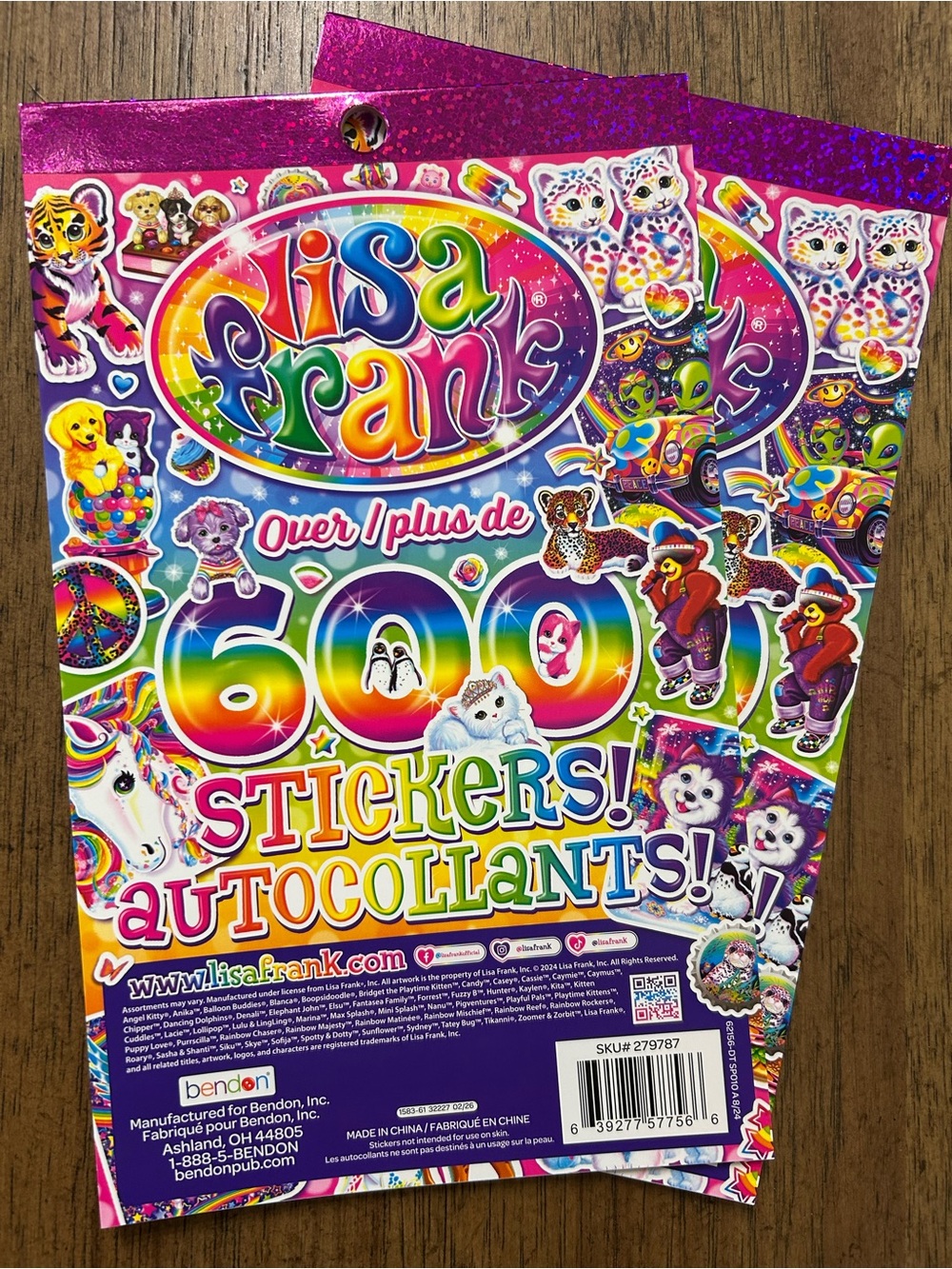 NEW Lisa Frank 600+ Colorful Sticker Pack (set includes 2) - Picture 2 of 7